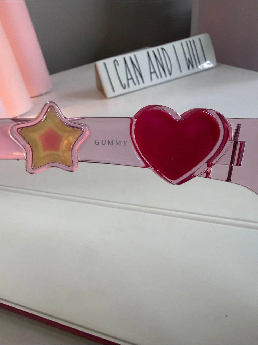 GENTLE MONSTER Pink Heart-Templed Cat-Eye Sunglasses